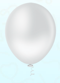 Balão 9" Gran Festa Branco Metal