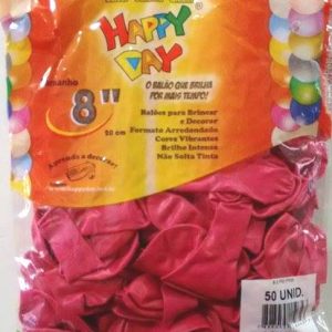 BALÃO 8 PINK HAPPY DAY