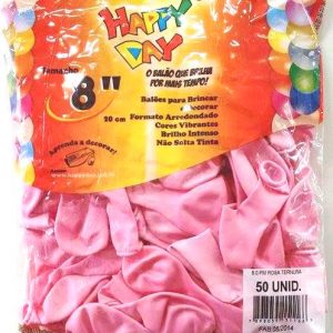 BALÃO 8'' ROSA TERNURA HAPPY DAY