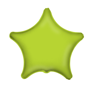 ESTRELA METALIZADA 20'' VERDE LIMÃO