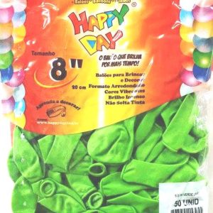 BALÃO 8'' VERDE LIMÃO HAPPY DAY