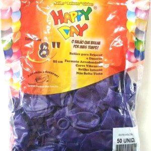 BALÃO 8'' VIOLETA HAPPY DAY